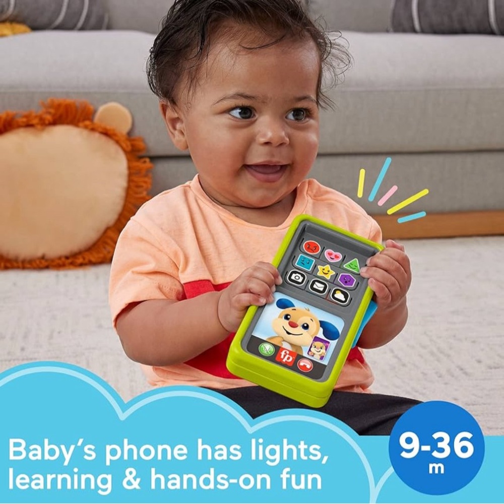 Fisher-Price Laugh & Learn Baby & Toddler Toy 2-in-1 Slide to Learn Smartphone - Picture 3 of 6